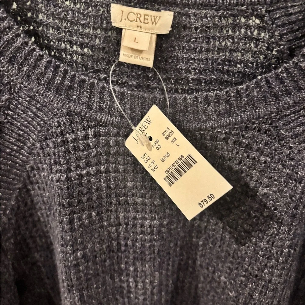 NWT ✨ J. Crew women’s Dark Blue Crewneck Sweater size Large